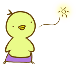 edamame' color little bird sticker #5979496