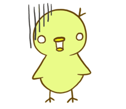 edamame' color little bird sticker #5979498