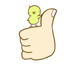 edamame' color little bird sticker #5979499