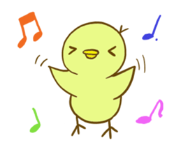 edamame' color little bird sticker #5979500