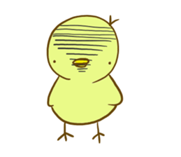 edamame' color little bird sticker #5979502
