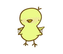 edamame' color little bird sticker #5979503