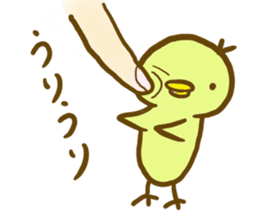 edamame' color little bird sticker #5979504