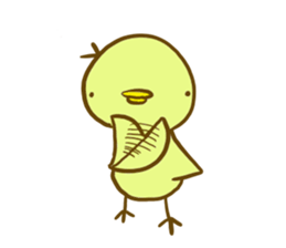 edamame' color little bird sticker #5979505