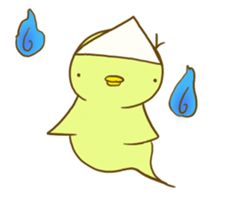 edamame' color little bird sticker #5979508