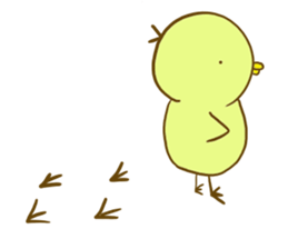edamame' color little bird sticker #5979509