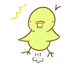 edamame' color little bird sticker #5979510