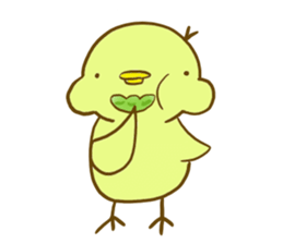 edamame' color little bird sticker #5979511