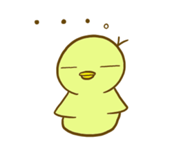 edamame' color little bird sticker #5979513