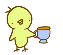 edamame' color little bird sticker #5979515