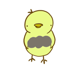 edamame' color little bird sticker #5979518