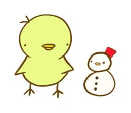 edamame' color little bird sticker #5979519