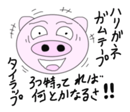 The pig began to ride a motorcycle sticker #5981019