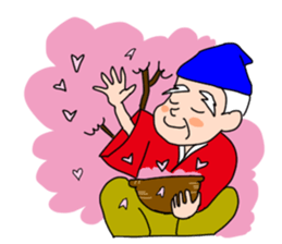 Inhabitants of japan old tale sticker #5981959