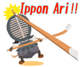 Naginata animal stickers (English) sticker #5983306