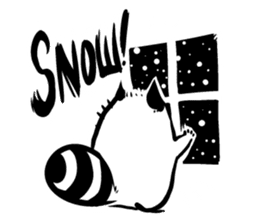 SNOWBOARDING Raccoon sticker #5984041