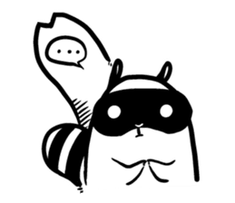 SNOWBOARDING Raccoon sticker #5984042