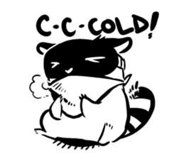 SNOWBOARDING Raccoon sticker #5984043