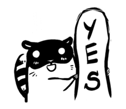 SNOWBOARDING Raccoon sticker #5984045