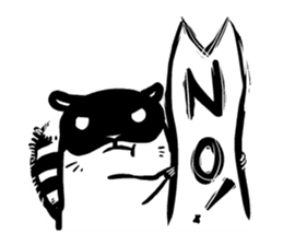 SNOWBOARDING Raccoon sticker #5984046