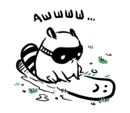 SNOWBOARDING Raccoon sticker #5984047