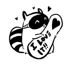 SNOWBOARDING Raccoon sticker #5984050
