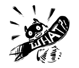 SNOWBOARDING Raccoon sticker #5984051