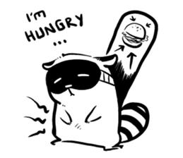 SNOWBOARDING Raccoon sticker #5984054