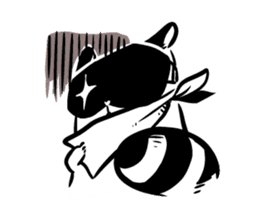 SNOWBOARDING Raccoon sticker #5984062