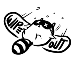 SNOWBOARDING Raccoon sticker #5984065