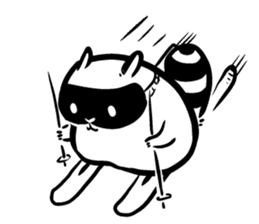 SNOWBOARDING Raccoon sticker #5984066