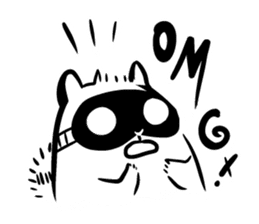 SNOWBOARDING Raccoon sticker #5984069