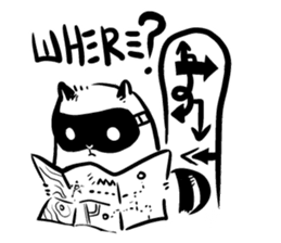 SNOWBOARDING Raccoon sticker #5984072