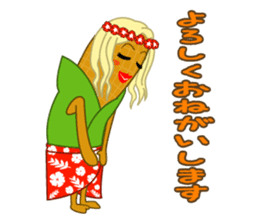 hawaiian corn girl and spam musubi boy sticker #5985015