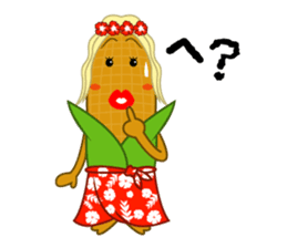 hawaiian corn girl and spam musubi boy sticker #5985017