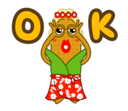 hawaiian corn girl and spam musubi boy sticker #5985019