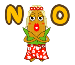 hawaiian corn girl and spam musubi boy sticker #5985020