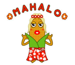 hawaiian corn girl and spam musubi boy sticker #5985027