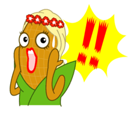 hawaiian corn girl and spam musubi boy sticker #5985034