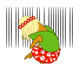 hawaiian corn girl and spam musubi boy sticker #5985035