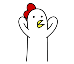 Bird with a red cockscomb sticker #5985644