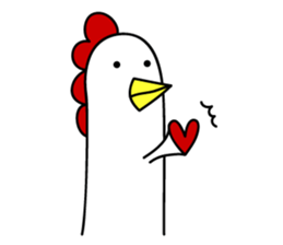 Bird with a red cockscomb sticker #5985648