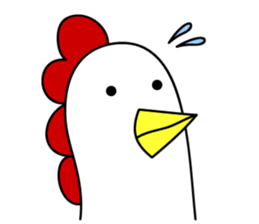 Bird with a red cockscomb sticker #5985649