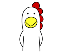 Bird with a red cockscomb sticker #5985652