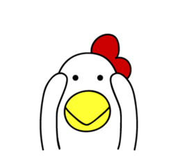 Bird with a red cockscomb sticker #5985659