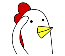 Bird with a red cockscomb sticker #5985662