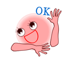 Pink Momotan sticker #5985787