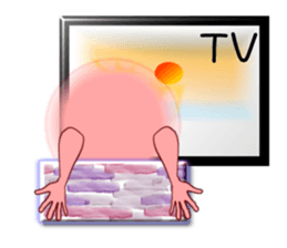 Pink Momotan sticker #5985799