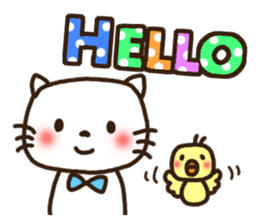 Greetings sticker of cat. Basic 1 sticker #5985925