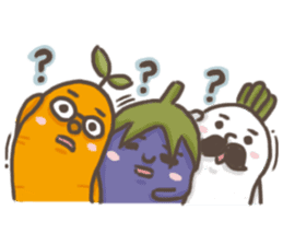 Radish Cai Cai with friends!(English) sticker #5987018